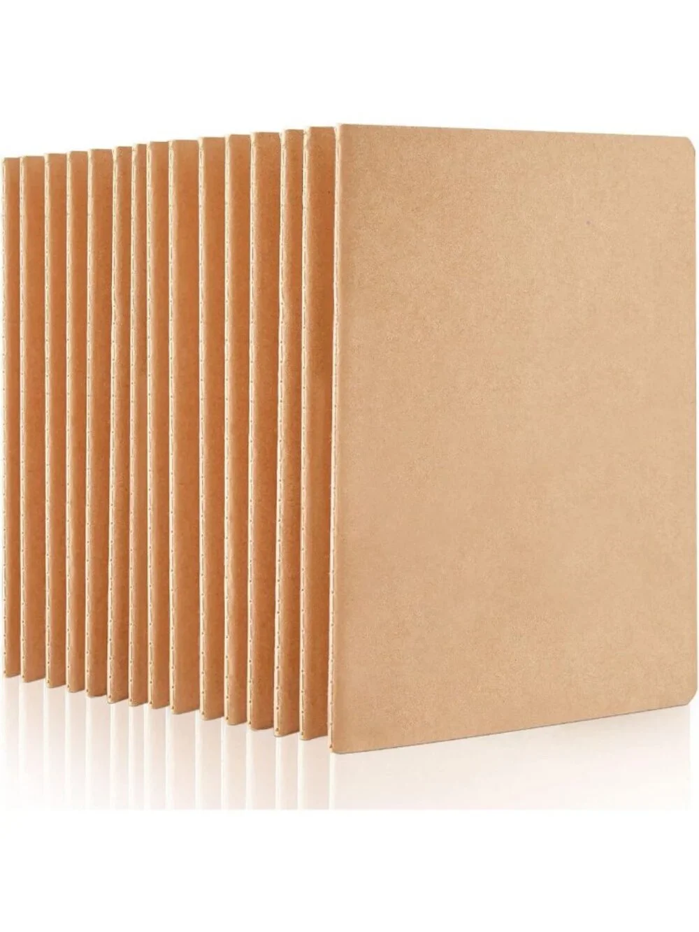 15 Pack Blank Kraft Notebooks - Unlined Sketchbooks for Travel, Journaling